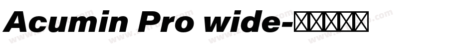 Acumin Pro wide字体转换